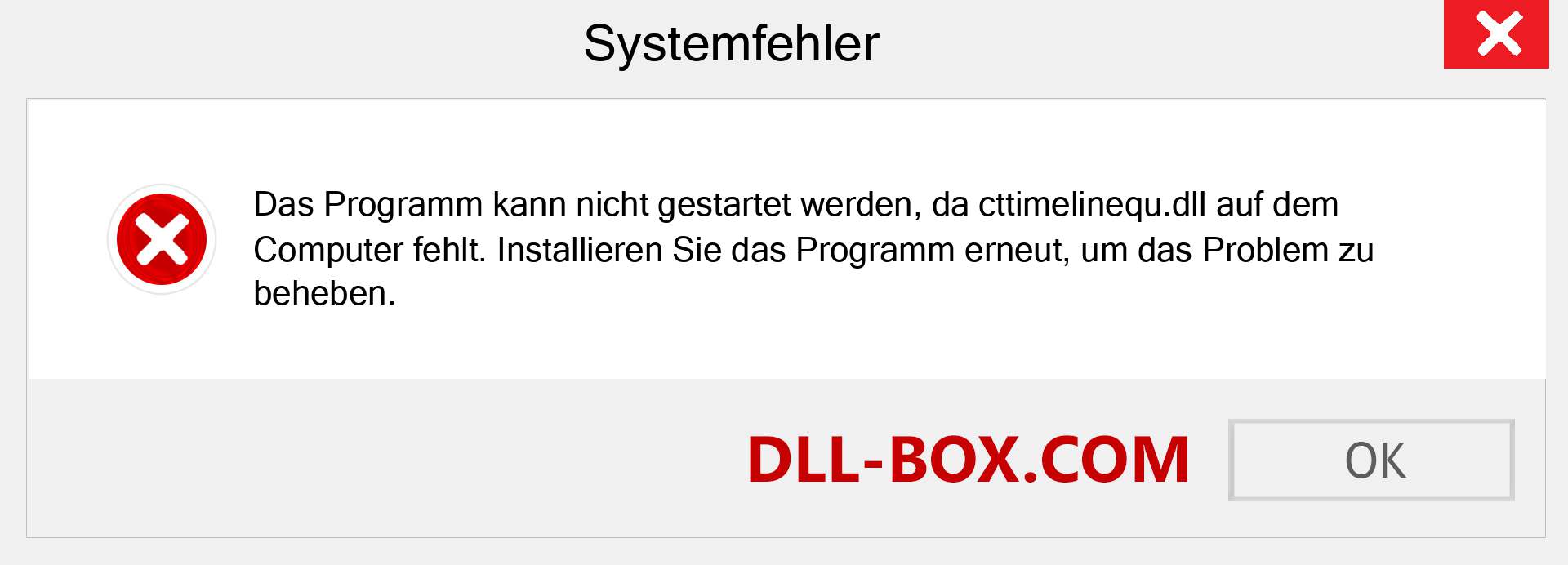 cttimelinequ.dll-Datei fehlt?. Download für Windows 7, 8, 10 - Fix cttimelinequ dll Missing Error unter Windows, Fotos, Bildern