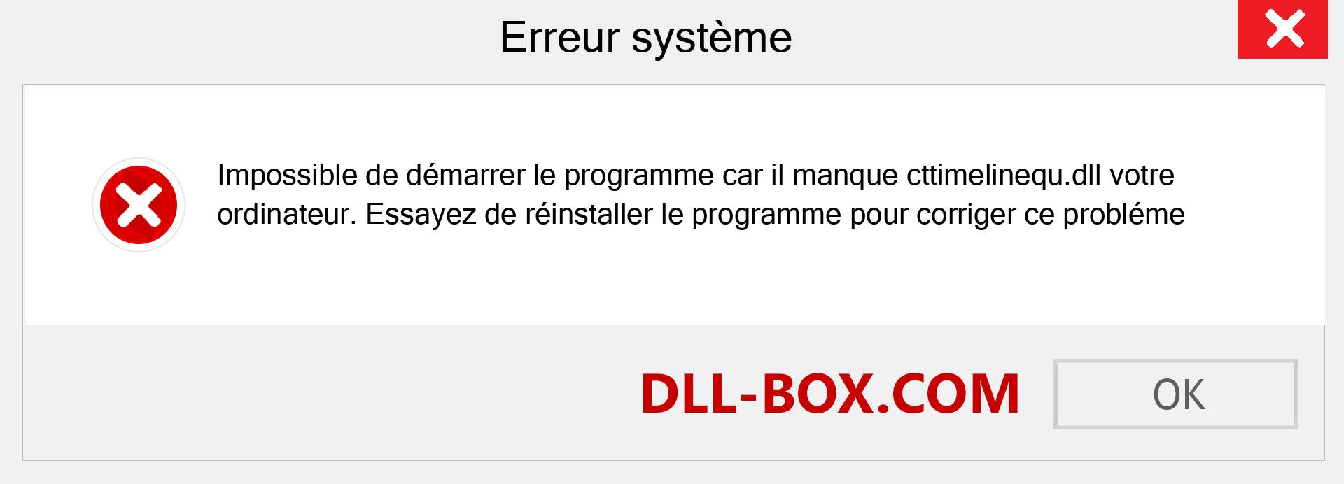 Le fichier cttimelinequ.dll est manquant ?. Télécharger pour Windows 7, 8, 10 - Correction de l'erreur manquante cttimelinequ dll sur Windows, photos, images